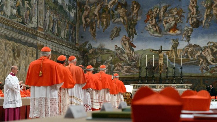 O conclave na Capela Sistina _ Foto Arquivo Vaticano