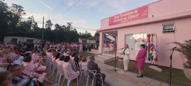 Inauguração da sede da Rede Feminina de Combate ao Câncer de Orleans em 2023 - Foto: Arquivo/Divulgação