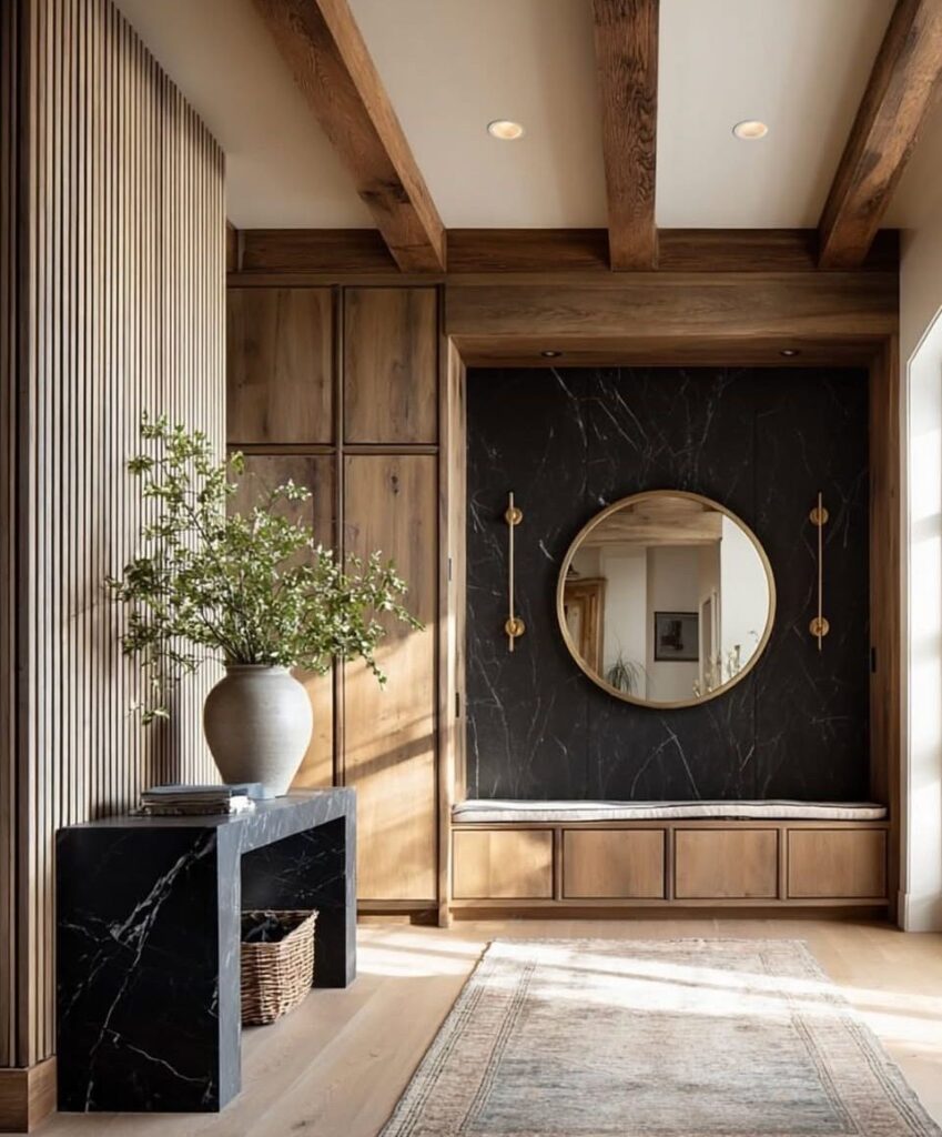 Comece não deixando a bagunça entrar. Armários integrados ao hall de entrada podem fazer esse papel - Fotos: Reprodução