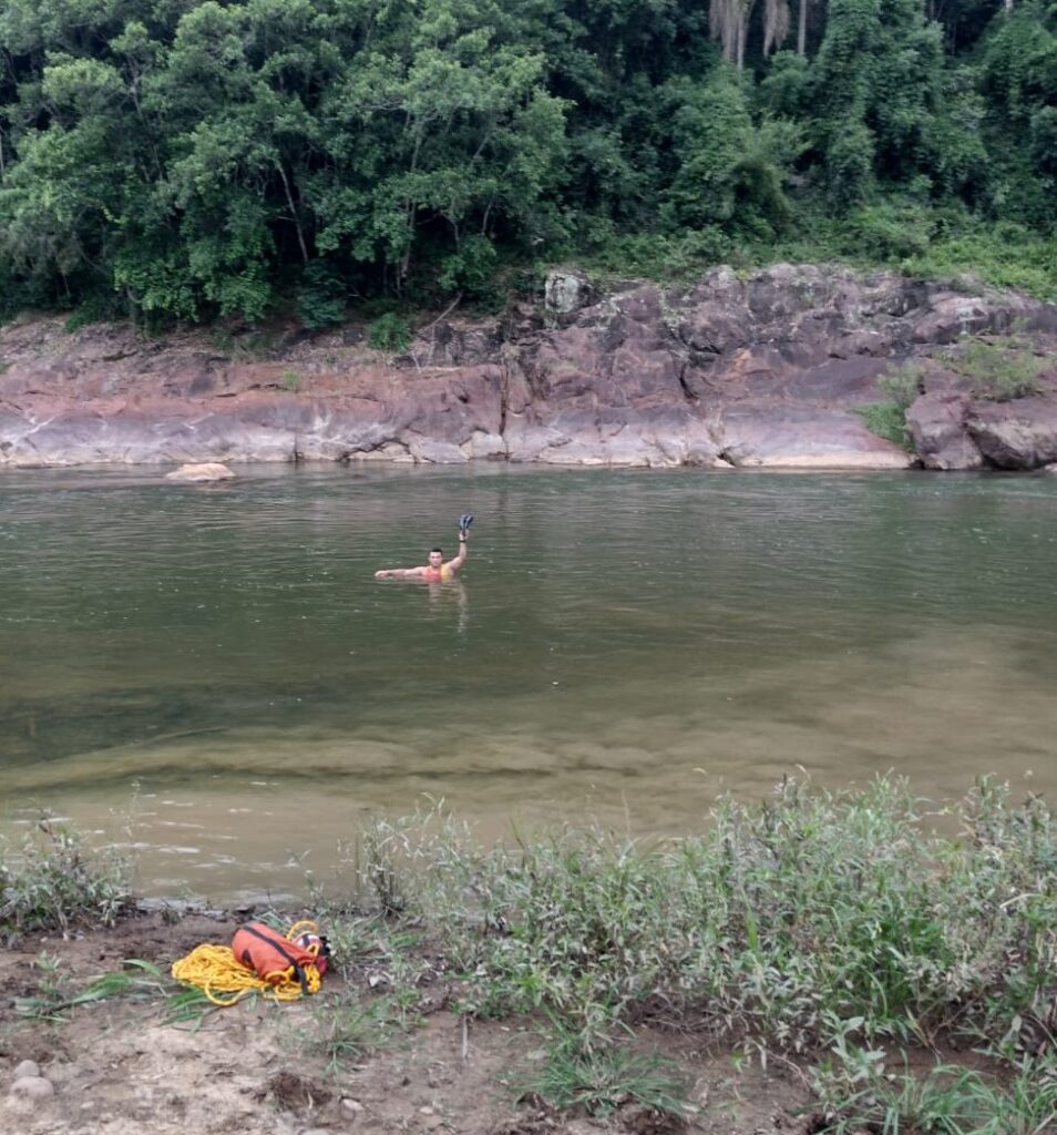 Local onde o corpo foi localizado - Foto Divulgação CBMSC