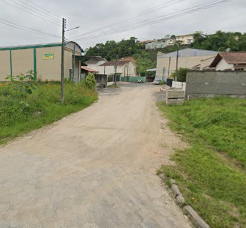Rua David Spricigo que será pavimentada no Morro da Glória - Foto: Reprodução Google Street View